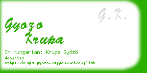 gyozo krupa business card
