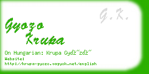 gyozo krupa business card